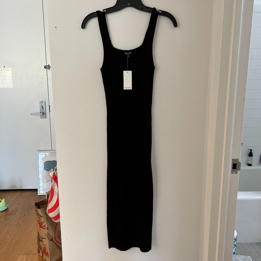 Splendid Ribbed Tank Dress in Black. NWT. Size S.